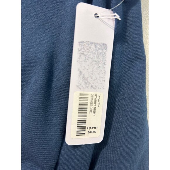 Soft Surroundings Tayla Starry Night Blue Top Size Large NWT - Picture 6 of 6